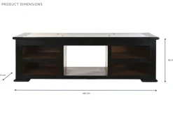 Mueble de TV en Madera de Acacia Marrón Oscuro MB-197179