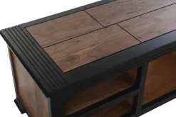 Mueble de TV en Madera de Acacia Marrón Oscuro MB-197179