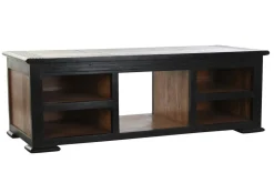 Mueble de TV en Madera de Acacia Marrón Oscuro MB-197179