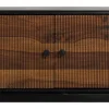 Mueble de TV en Madera de Mango y Sheesham Marrón-Negro 612965