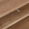 Mueble de TV en Madera Natural con Puertas y Patas Elevadas 180 cm 612846
