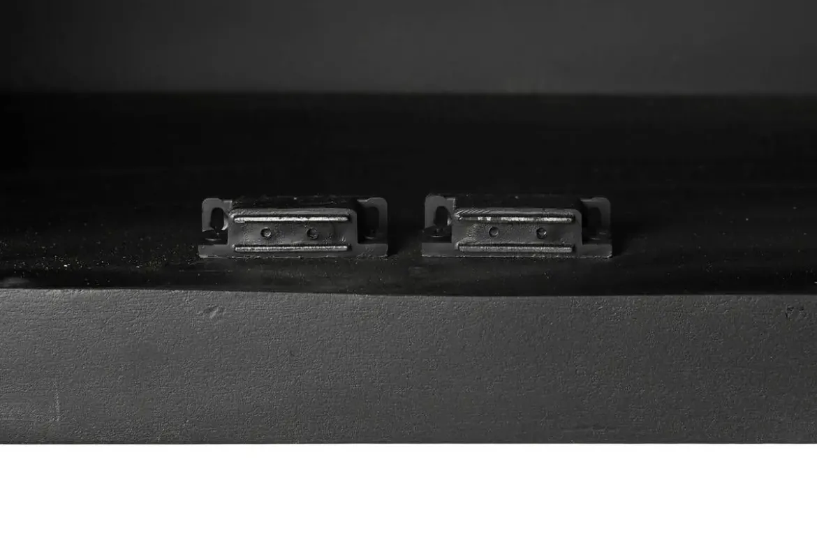 Mueble de TV Estructura de Madera de Mango y Ratán Negro MB-194539