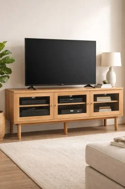 Mueble de TV Estructura de MDF Natural MB-223048