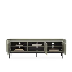 Mueble de TV Lacado con 4 Puertas y Patas de Acero WILLA