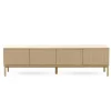 Mueble de TV MDF Beige Arena con Puertas Acanaladas GABAR 11518