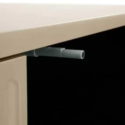 Mueble de TV MDF Beige Arena con Puertas Acanaladas GABAR 11518