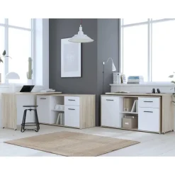 Mueble Multifuncional con Mesa Giratoria 180º y Ruedas A7
