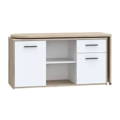 Mueble Multifuncional con Mesa Giratoria 180º y Ruedas A7