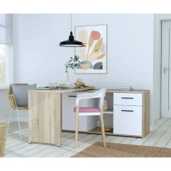 Mueble Multifuncional con Mesa Giratoria 180º y Ruedas A7