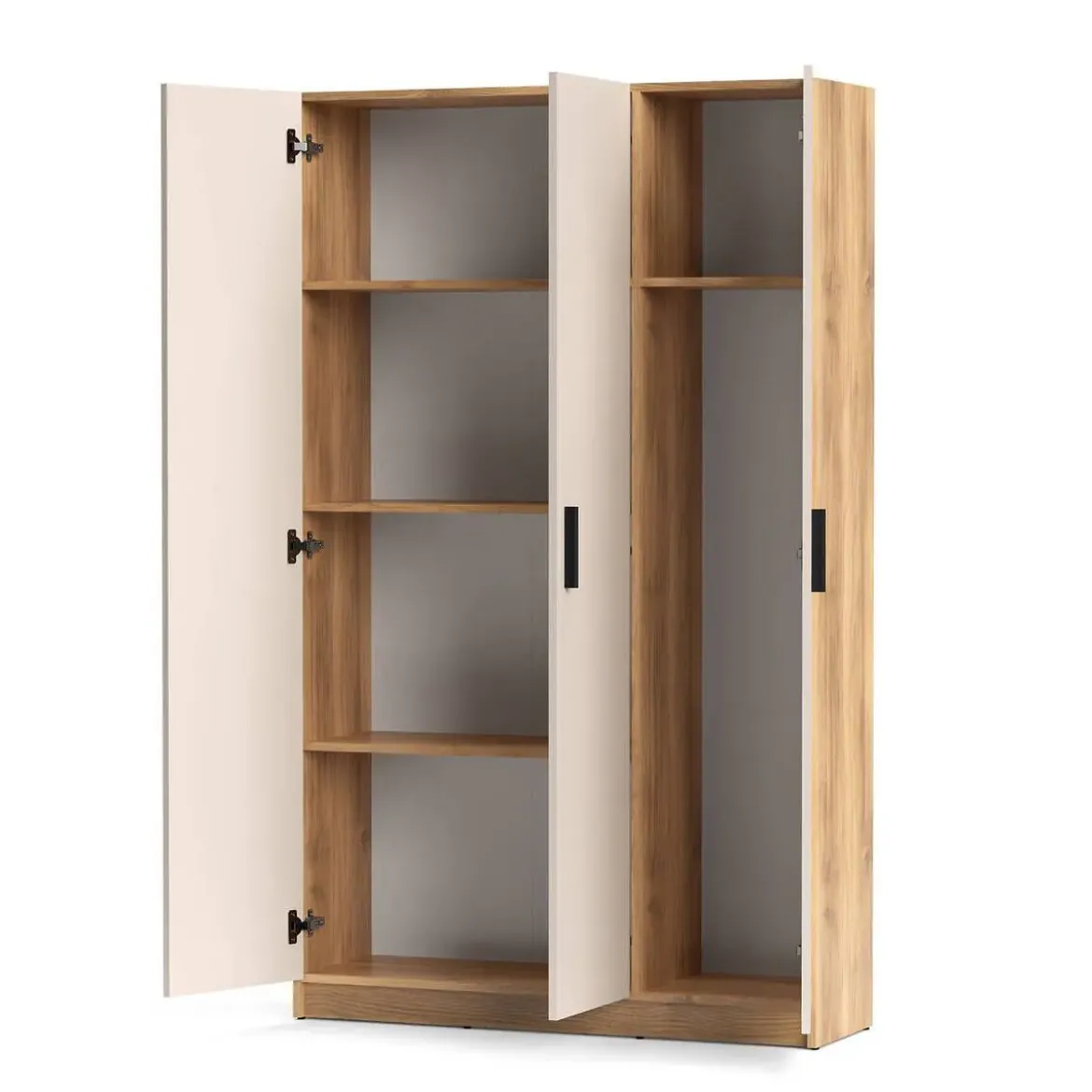 Mueble Multiusos 3 Puertas con Estantes ELBA Acabado Mauvella-Beig A031EL01MVG