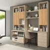 Mueble para Dormitorio con Escritorio LIDER GO 280 Acabado en Perla/Bambú