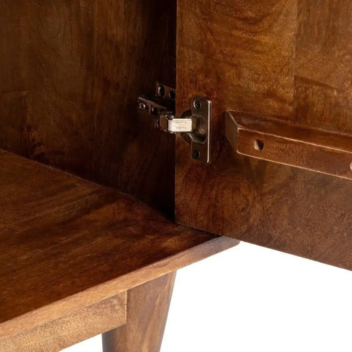 Mueble Recibidor de Madera de Mango Color Marrón con 2 Puertas 615139