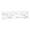 Mueble TV 2 Cajones en Roble Waterford y Negro KASZIMIRO KZMT231-M328