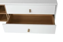 Mueble TV 140 cm Blanco con Cajones y Puerta MB-211739