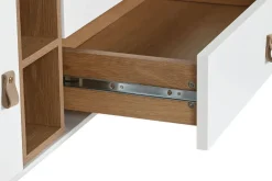 Mueble TV 140 cm Blanco con Cajones y Puerta MB-211739