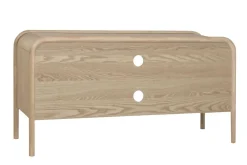 Mueble TV de Abeto y Ratán Natural con 2 Puertas MB-222240