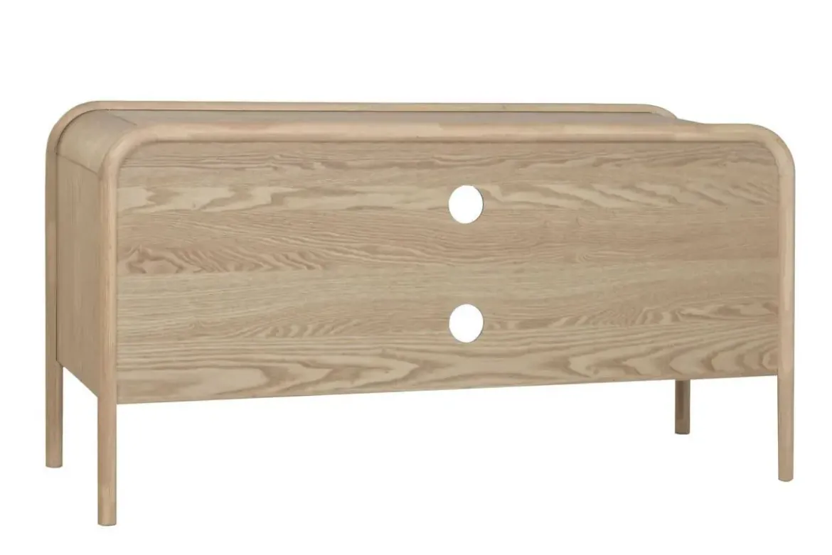 Mueble TV de Abeto y Ratán Natural con 2 Puertas MB-222240