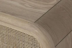 Mueble TV de Abeto y Ratán Natural con 2 Puertas MB-222240