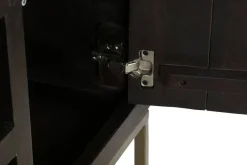 Mueble TV de Acacia con Patas de Metal Marrón MB-207543