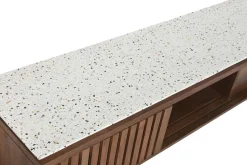 Mueble TV de Acacia con Superficie de Terrazo MB-219026