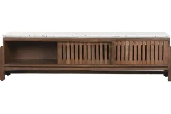 Mueble TV de Acacia con Superficie de Terrazo MB-219026