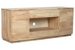 Mueble TV de Acacia Natural con Puertas y Cajones MB-220538
