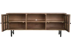 Mueble TV de Acacia y Metal Marrón 140 cm MB-222420