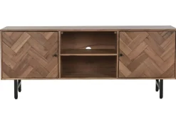 Mueble TV de Acacia y Metal Marrón 140 cm MB-222420