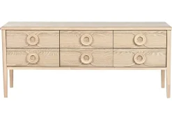 Mueble TV de Madera de Abeto con 6 Cajones Natural MB-219387