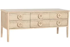 Mueble TV de Madera de Abeto con 6 Cajones Natural MB-219387