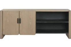 Mueble TV de Madera de Abeto y Metal Marrón 140 cm MB-219969
