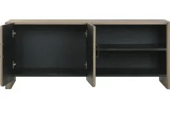 Mueble TV de Madera de Abeto y Metal Marrón 140 cm MB-219969