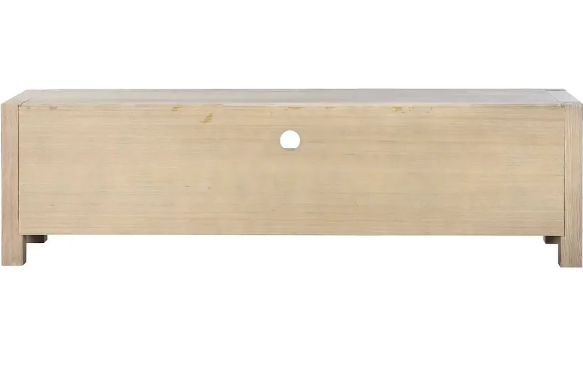 Mueble TV de Madera de Hevea con Metal 160 cm MB-219407