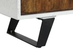 Mueble TV de Madera de Mango Blanco con Patas Metal MB-206320