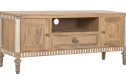 Mueble TV de Madera de Mango con Puertas y Cajón MB-223081