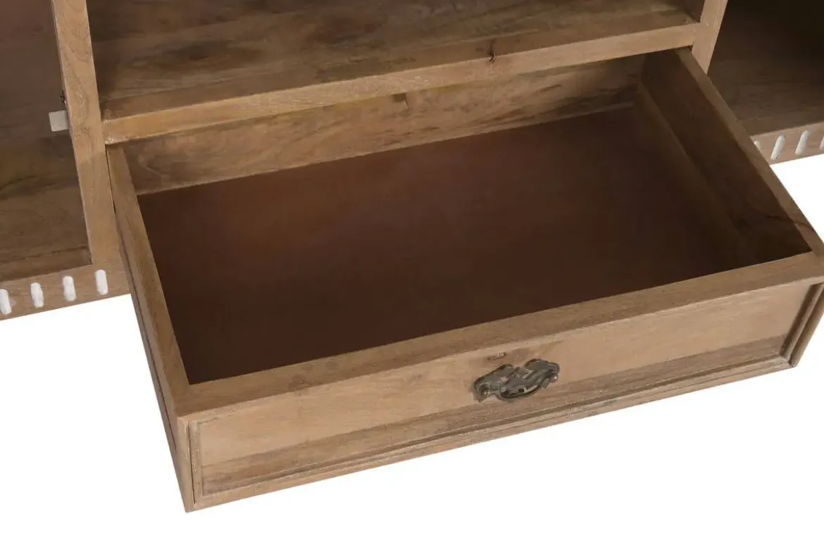 Mueble TV de Madera de Mango con Puertas y Cajón MB-223081