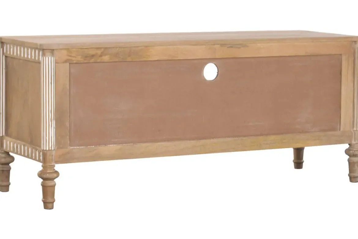 Mueble TV de Madera de Mango con Puertas y Cajón MB-223081