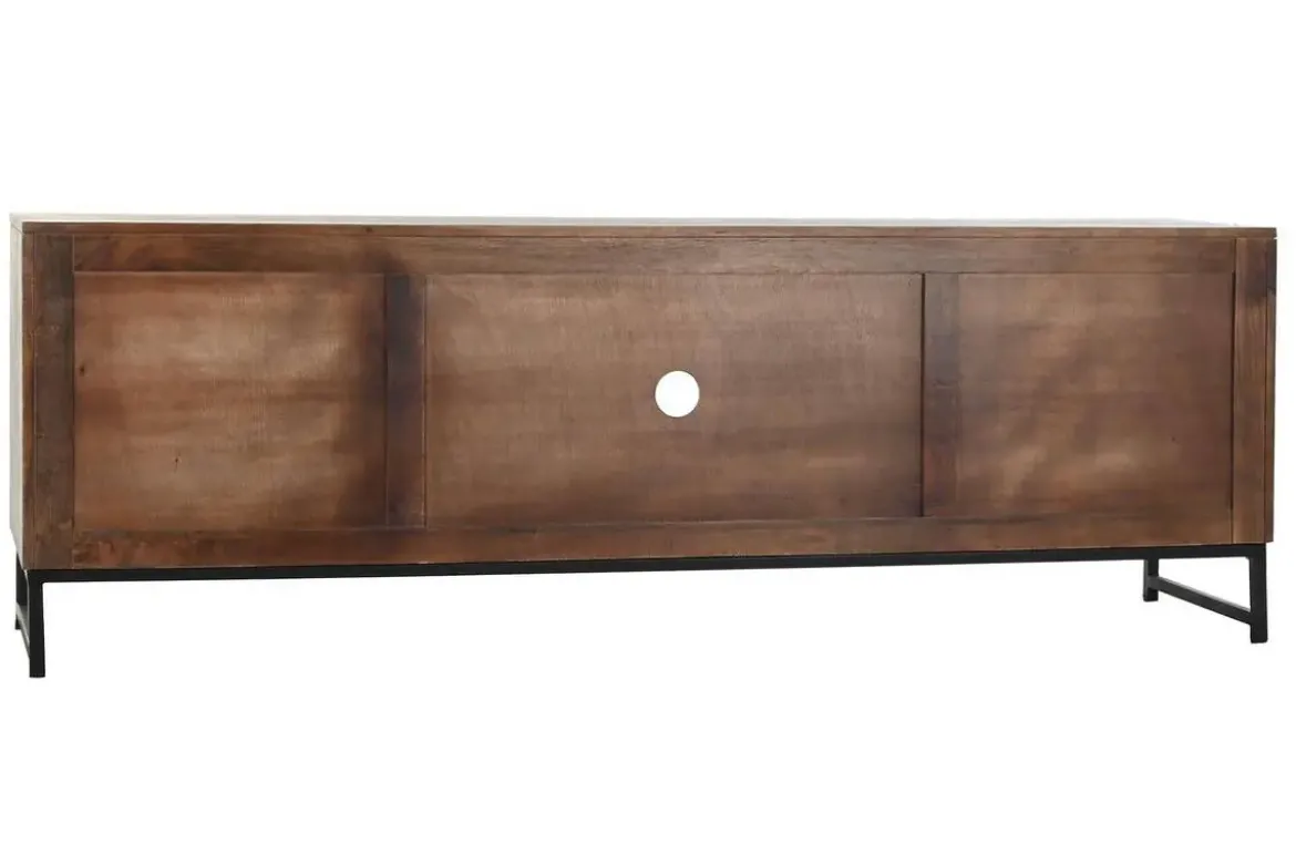 Mueble TV de Madera de Mango con Patas de Metal Blanco MB-200025