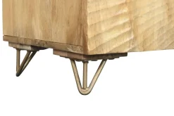Mueble TV de Madera de Mango con Diseño de Mandalas y Metal MB-219963
