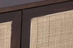 Mueble TV de Madera de Mango con Puertas de Fibra MB-222840