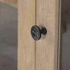 Mueble TV de Madera de Mango con Puertas de Cristal MB-224133