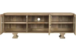 Mueble TV de Madera de Mango con Puertas de Cristal MB-224133