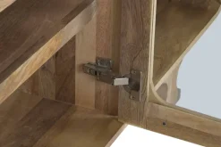 Mueble TV de Madera de Mango con Puertas de Cristal MB-224133