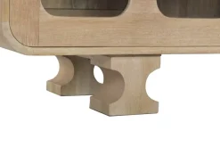 Mueble TV de Madera de Mango con Puertas de Cristal MB-224133
