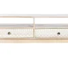 Mueble TV de Madera de Mango con Cenefa Blanca 130 cm MB-207571