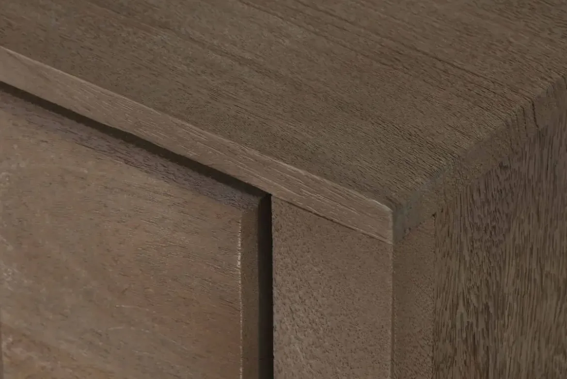 Mueble TV de Madera de Mango Natural con 2 Puertas MB-215235