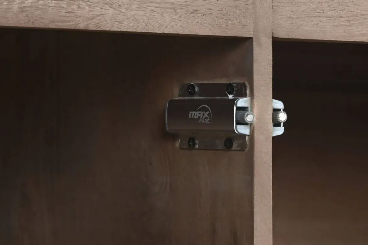 Mueble TV de Madera de Mango Natural con 2 Puertas MB-215235