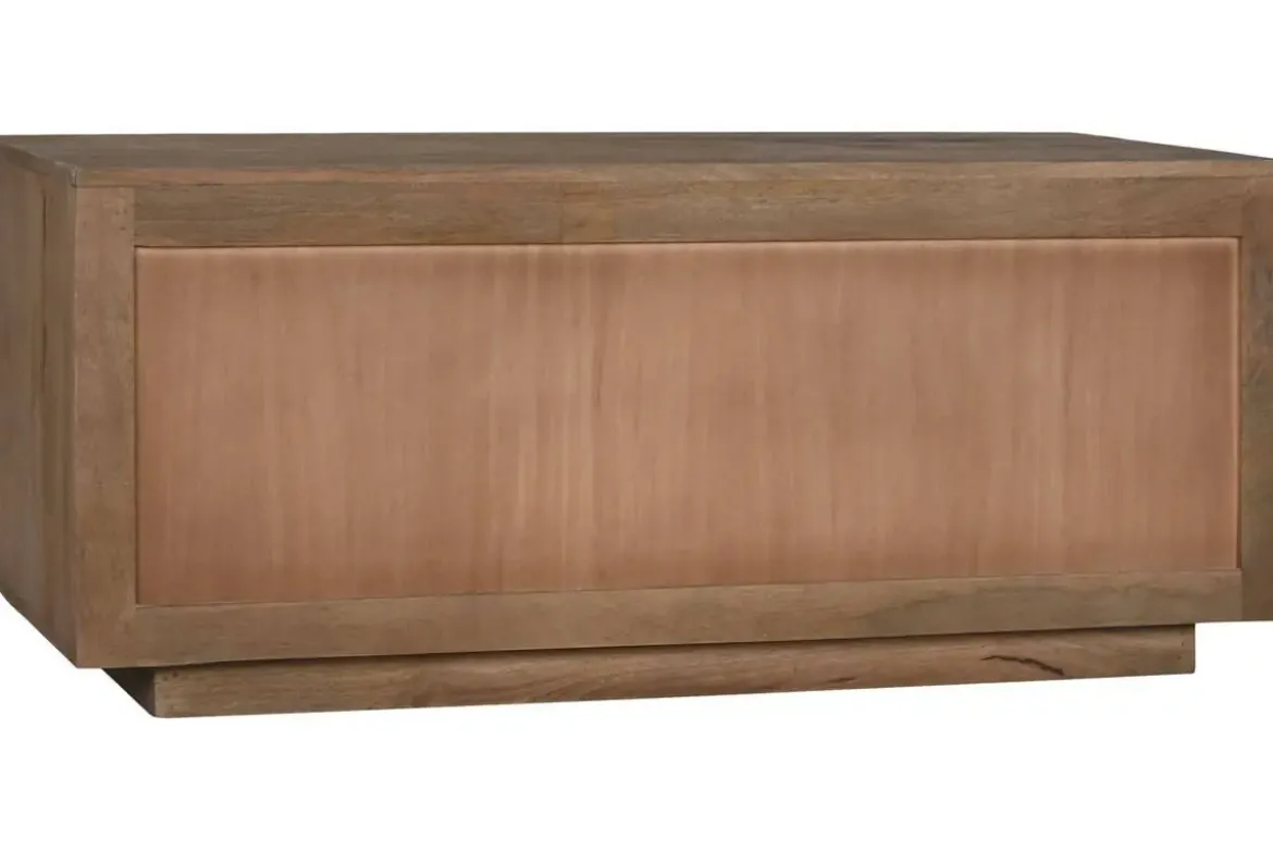 Mueble TV de Madera de Mango Natural con 2 Puertas MB-215235