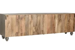 Mueble TV de Madera Tallada Gris MB-214798
