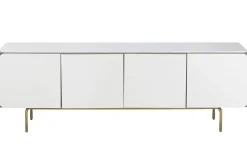 Mueble TV de Madera y MDF Gris con Puertas Talladas MB-223233